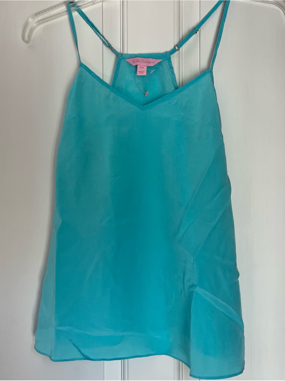 Lilly Pulitzer, Turquoise, 100% Silk Cami Top, Size XXS